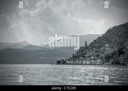 Morcote ist ein idyllischer Ort, gelegen auf dem Lago di Lugano Stockfoto