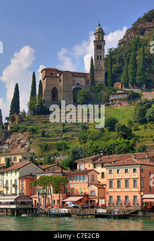 Morcote ist ein idyllischer Ort, gelegen auf dem Lago di Lugano Stockfoto