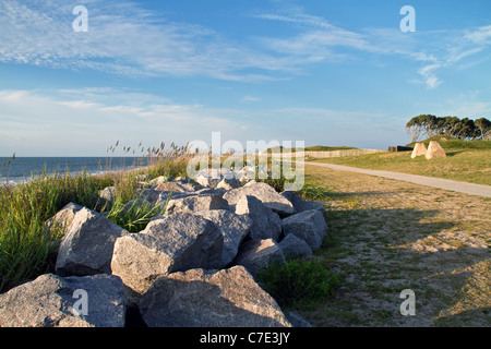 Ufer am Fort Fisher, North Carolina Stockfoto