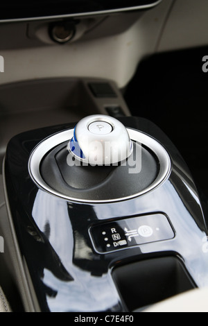 Nissan Leaf Elektroauto innere Schicht stick Stockfoto