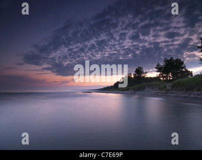 Lake Erie Long Point Beach bei Sonnenuntergang, Ontario, Kanada Stockfoto