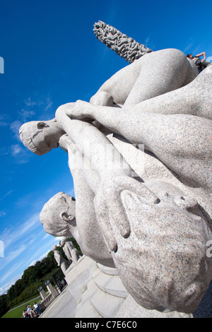 Vigeland-Skulpturenpark in Oslo, Norwegen Stockfoto