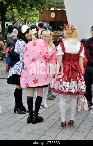 Cosplay-Outfits Anime Manga-Figuren Japan Matsuri japanische Festival London September 2011 Stockfoto