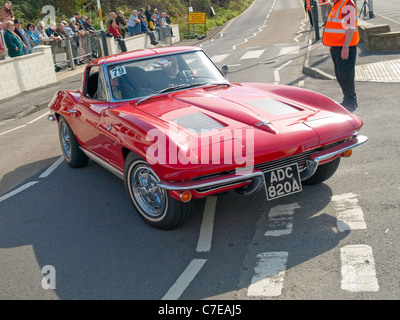 Ein 1963 Corvette Stingray amerikanische Sportwagen bei einem historischen Motor Versammlung im September 2011 im Saltburn Cleveland UK Stockfoto