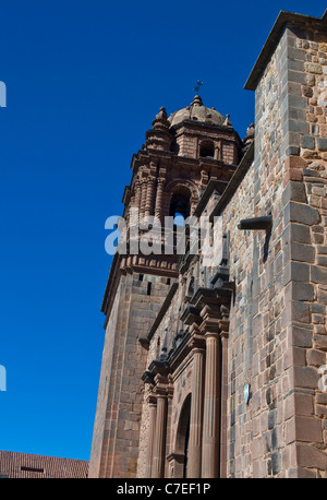 Die Kirche "Santo Domingo" in Cusco Peru bauen auf den Ruinen der Inka Sonnentempel (Coricancha) Stockfoto