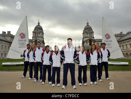 TeamGB kündigt die ersten Athleten für die Olympischen Spiele in London 2012 ausgewählt werden. Alten Naval College. Greenwich. London Stockfoto