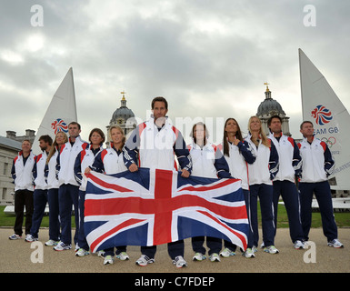 TeamGB kündigt die ersten Athleten für die Olympischen Spiele in London 2012 ausgewählt werden. Alten Naval College. Greenwich. London Stockfoto