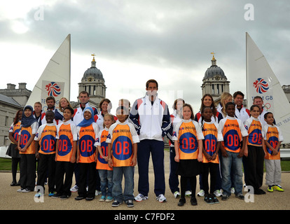 TeamGB kündigt die ersten Athleten für die Olympischen Spiele in London 2012 ausgewählt werden. Alten Naval College. Greenwich. London Stockfoto