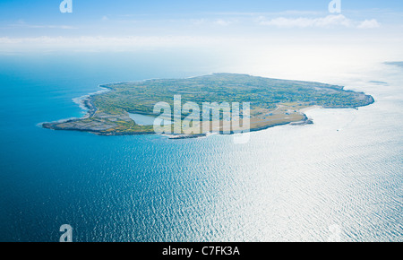 Aerial Landschaft Inisheer Insel, Teil der Aran-Inseln, Irland. Stockfoto