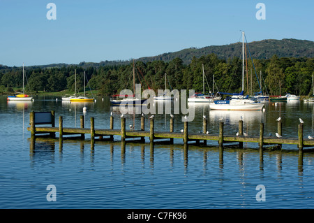 Lake Windermere betrachtet von Waterhead Stockfoto