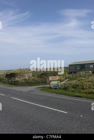 Old Scatness Broch Shetland Inseln Schottland September 2011 Stockfoto