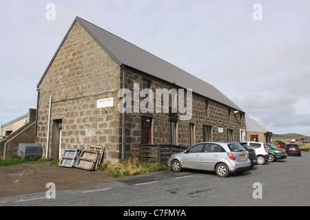 Skibhoul speichert baltasound unst Shetland Inseln Schottland september 2011 Stockfoto