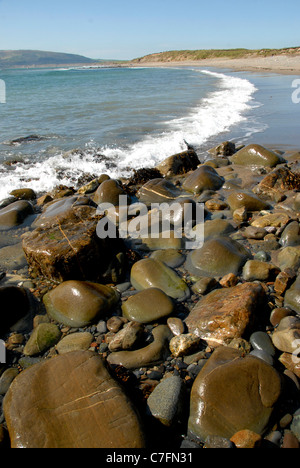 Porth Neigwl Strand beliebt zum Surfen in der Nähe von Abersoch auf Llyn Halbinsel, Nord Wales UK Stockfoto