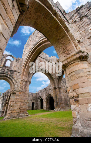 Ruinen der Zisterzienserabtei bei Buildwas in Shropshire Stockfoto