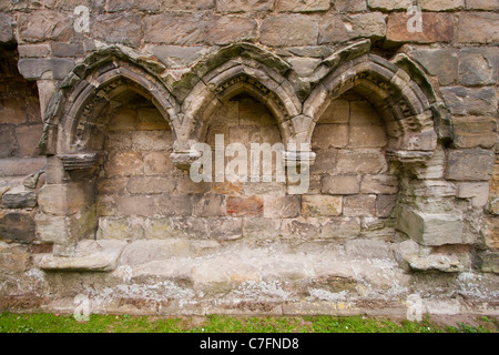 Ruinen der Zisterzienserabtei bei Buildwas in Shropshire Stockfoto
