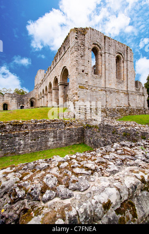 Ruinen der Zisterzienserabtei bei Buildwas in Shropshire Stockfoto