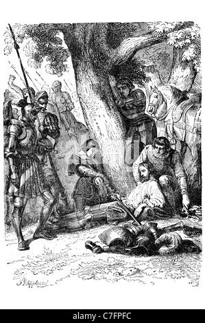Tode Gaston de Foix Duc de Nemours Schlacht Ravenna 1512 Thunderbolt Italien französische Feldherr Krieg Liga Cambrai Ronco Stockfoto