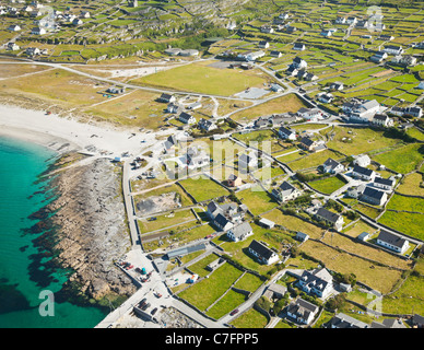 Aerial Landschaft Inisheer Insel, Teil der Aran-Inseln, Irland. Stockfoto