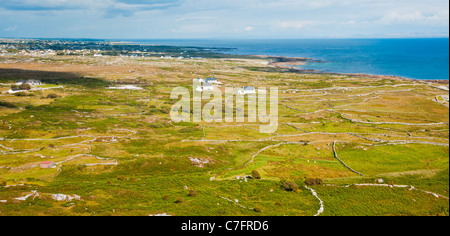 Aerial Landschaft Inisheer Insel, Teil der Aran-Inseln, Irland. Stockfoto