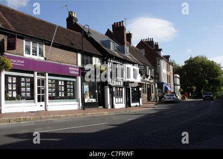 Die hohe St in East Grinstead, West Sussex, England. Stockfoto