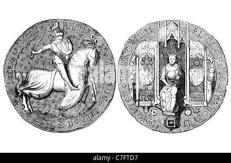Große Siegel Reich Vereinigte Königreich England Großbritannien Familienwappen symbolisieren Symbol souveräner Genehmigungsdokument wichtige staatliche Stockfoto