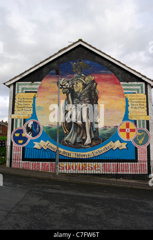 Lenadoon Saoirse Freiheit republikanischen Denkmal geht Wand Wandmalerei West Belfast Nordirland Stockfoto