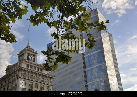 Die Innenstadt von Portland Oregon Blick auf die Stadt. Stockfoto