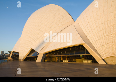 Konzertsaal, Oper West Profil Detail, Sydney, Australien Stockfoto