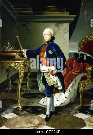 Ferdinand i. von beider Sizilien (1751-1825). König von Sizilien, Neapel und beider Sizilien. Porträt von Anton Raphael Mengs. Stockfoto