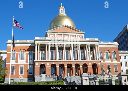 Massachusetts State House in Boston Stockfoto