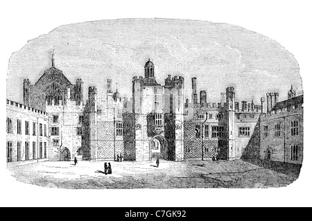 Hampton Court Palace Kardinal Wolsey royal London Borough Richmond Themse größere London britische Uhr Gericht Architektur Stockfoto