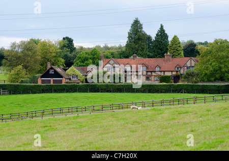 Die HS2 high-Speed Rail Line Routenvorschlag schneidet durch den Chiltern Hills. Kapelle Bauernhof liegt direkt am Weg Stockfoto