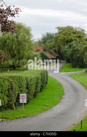 Die HS2 high-Speed Rail Line Routenvorschlag schneidet durch den Chiltern Hills. Kapelle Bauernhof liegt direkt am Weg Stockfoto