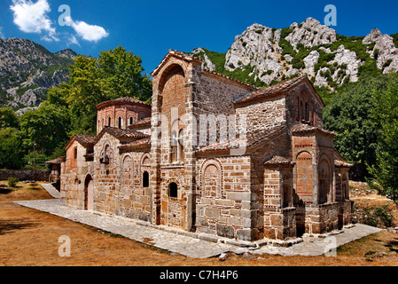 Die byzantinische Kirche Porta Panagia, in der Nähe von Pili Stadt, direkt neben dem Portaikos Fluss, Trikala, Thessalien, Griechenland. Stockfoto