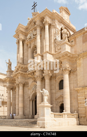 Syrakus Dom, Piazza Duomo, Ortygia, Syrakus, Sizilien, Italien Stockfoto
