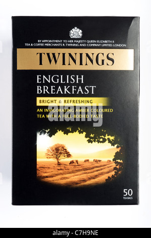 Twinings English Breakfast Teebeutel Stockfoto