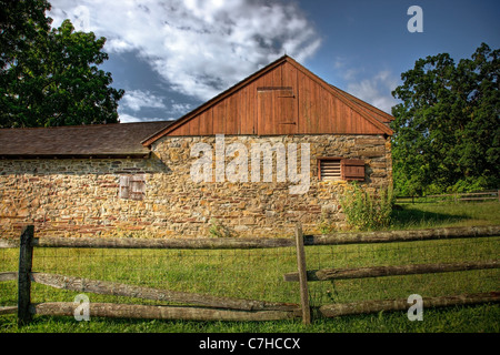 Scheune bei Thomas Neely Farm, Bucks County, Pennsylvania Stockfoto