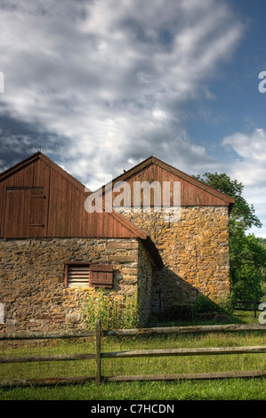 Scheune bei Thomas Neely Farm, Bucks County, Pennsylvania Stockfoto