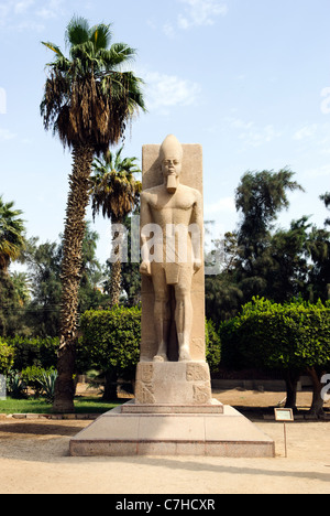 Skulptur aus Granitstein aus dem Reich der Mitte den Namen Ramses II - Memphis, Unterägypten wiederhergestellt Stockfoto