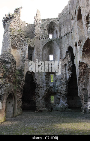 Nunney Castle - eine mittelalterliche Burg in Somerset, England, Großbritannien Stockfoto