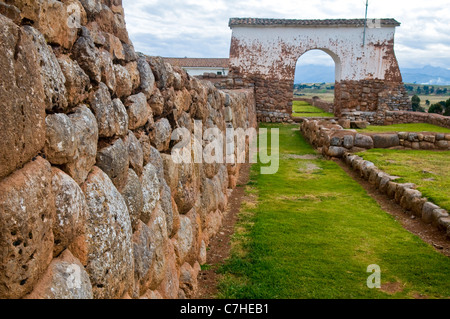 Inka-Ruinen im Heiligen Tal, Chinchero Peru Stockfoto