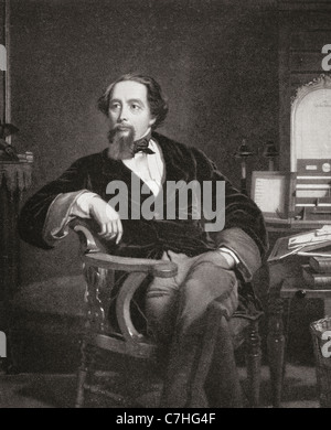 Charles John Huffam Dickens, 1812-1870. Englischer Schriftsteller. Aus der Bibby Jahresbericht veröffentlicht 1910. Stockfoto