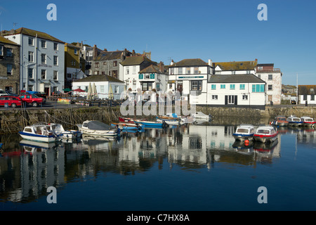 Alte kleine innere Hafen von Falmouth, Cornwall UK. Stockfoto