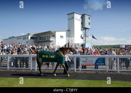 Ffos Las Rennstrecke in der Nähe von Trimsaran in Carmarthenshire. Stockfoto