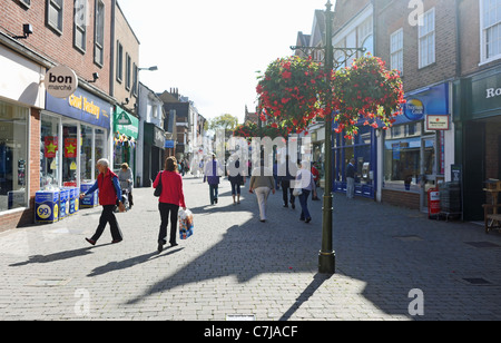 Weststraße Einkaufszone in Horsham West Sussex UK Stockfoto