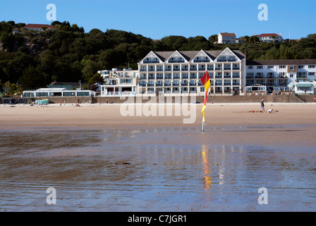 Der Strand von St Brelade Bay, Jersey Stockfoto