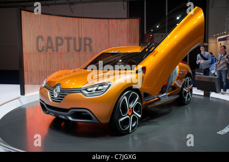 Renault Captur Concept Car auf IAA oder IAA 2011 in Deutschland Stockfoto