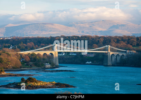 Menai Aufhebung-Brücke, Wales, UK Stockfoto