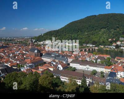 Anzeigen der alten Stadt in der Stadt Heidelberg in Baden-Württemberg Deutschland Stockfoto