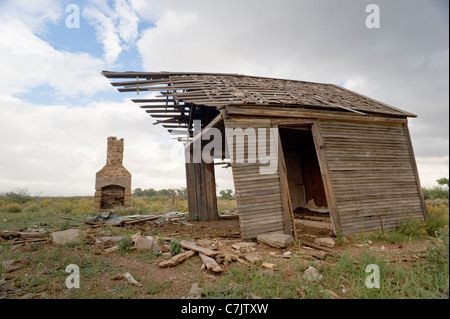 Wenige Schritte von dieser Seite, Pat Garrett & Posse Outlaw Charlie Bowdre getötet und Billy Kid - Stinking Springs, NM erfasst. Stockfoto